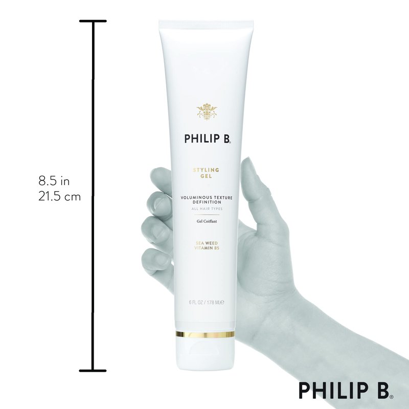 PHILIP B Styling Gel 6 oz. (178 ml) | Soft-Hold Hair Gel Enhances Body and Texture for Definition and Curl