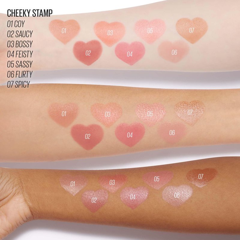 KAJA Blusher - Cheeky Stamp 05 Sassy | Kbeauty, Cute Makeup, Buildable & Blendable Shade with Heart-shaped Applicator, Sunkissed Finish, Travel size, Hygienic, Portable, Korean Makeup, 0.17 Oz