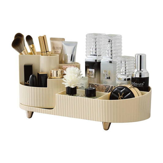 RUIQING New 360 Rotating Makeup Organizer - Large-Capacity Vanity Organizer, Stores Makeup Brushes and More, Keeps Countertop Clean and Tidy