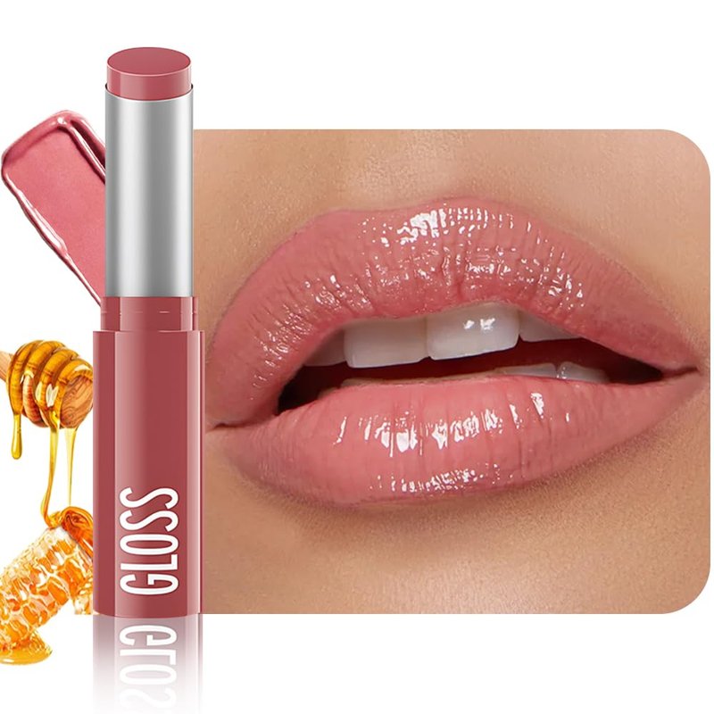 Light Pink Honey Tinted Lip Stain Lip Balm Lip Gloss Lipstick, Sheer Hydrating Lip Stains Tint, Moisturizing Lip Color for All Skin Tones, Nourishing Lip Balm with a Hint of Natural Black Cherry