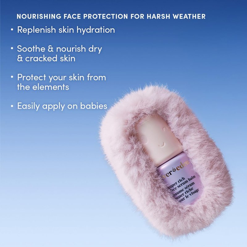 Evereden Super Rich Hydrating Face Serum Balm: Clean & Vegan, Soothing & Nourishing Moisturizer Stick for Harsh, Cold Climates - With Syberian Chaga, Ceramides, & Seaberry Seed Oil