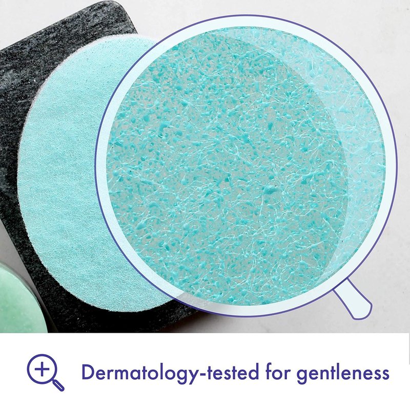 Buf-Puf Body Sponge, Bath Sponge, Dermatologist Developed, Cleanses Skin of Dirt, and Excess Oil, Reusable, Exfoliating, 5 Count