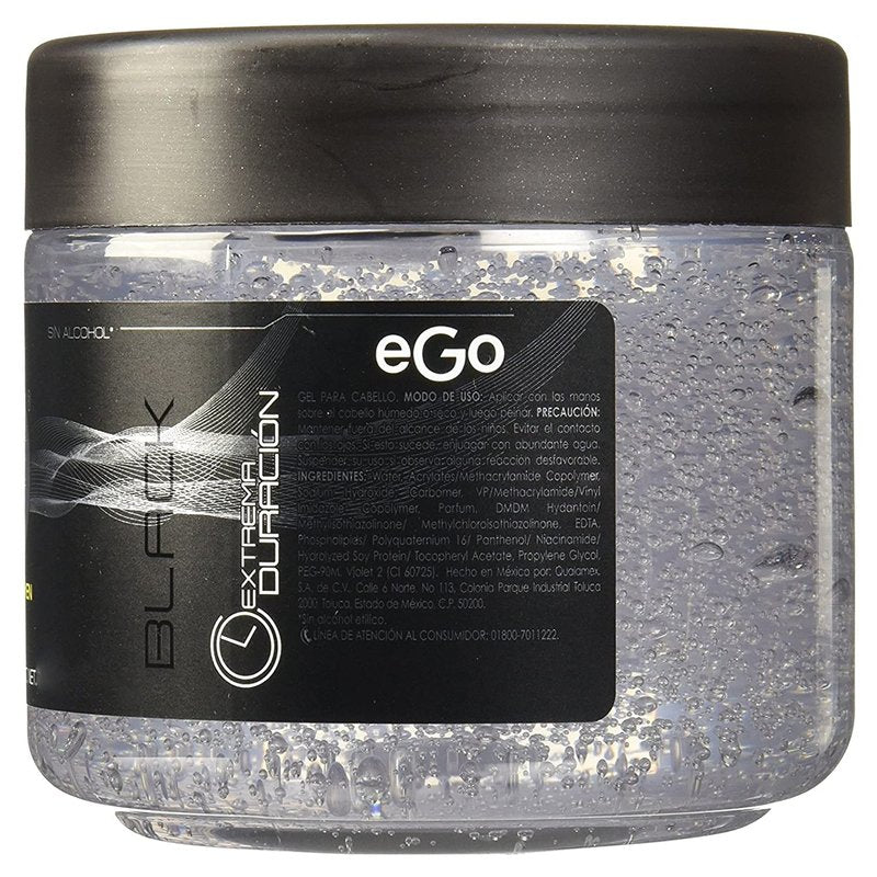 Hair GEL For MEN eGo Black (450ml) / Male Fragrance Extra STRONG -Pack of 2