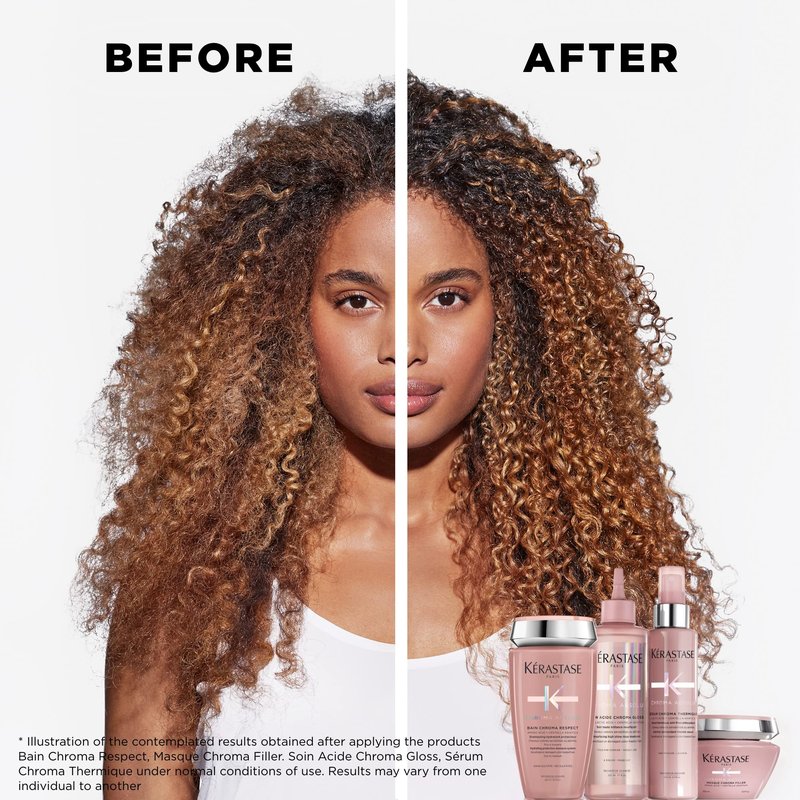 KÉRASTASE Chroma Absolute Chroma Hair Gloss, High Shine Treatment for Damaged Color-Treated Hair, Strengthens and Adds Shine, Lightweight formula with Lactic Acid, Soin Acide, 7.1 Fl Oz